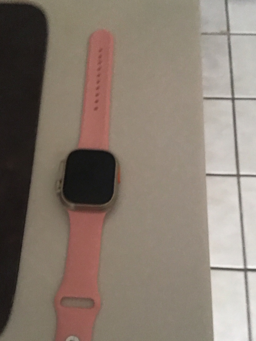 Pink Samsung smartwatch